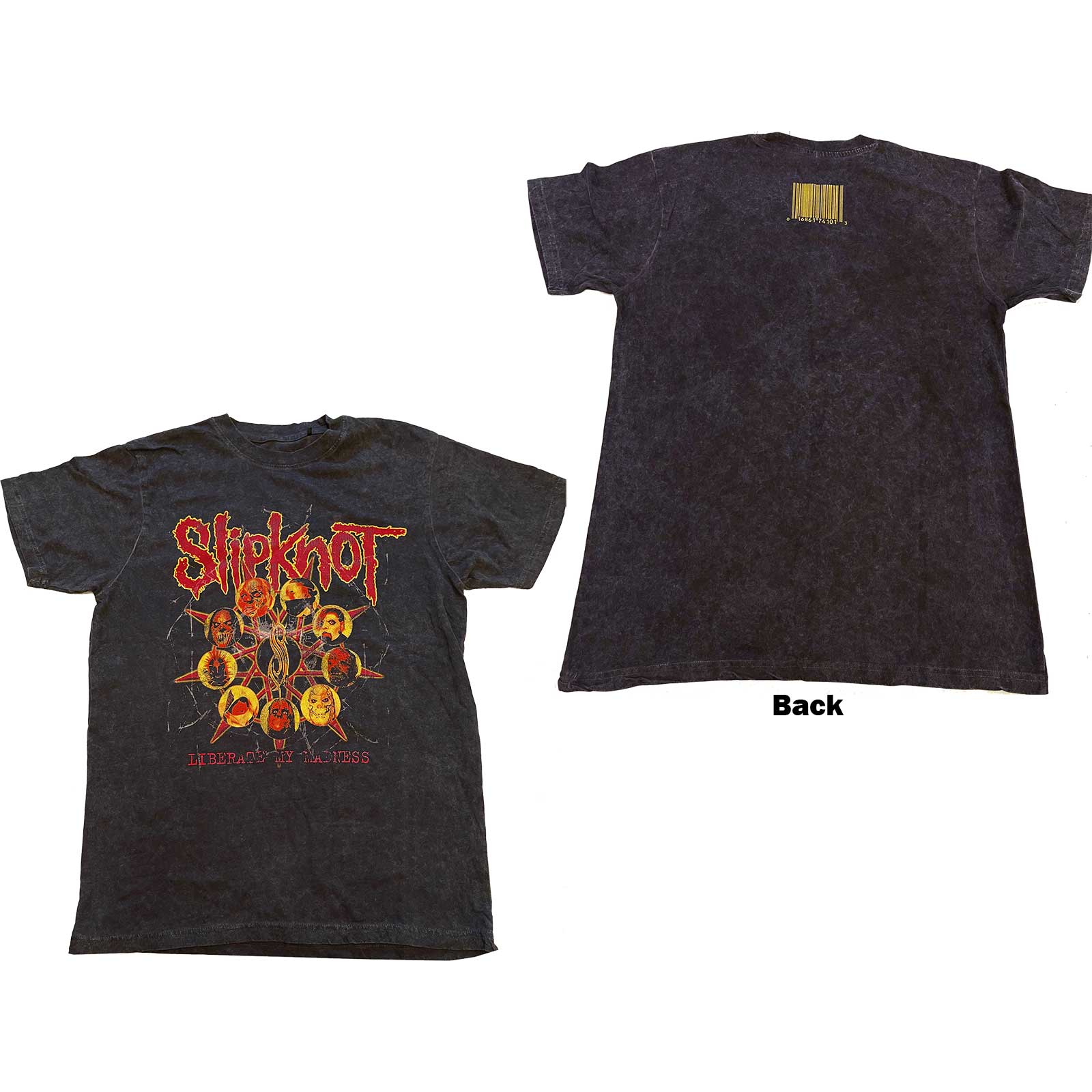 Image of Slipknot Burn Out Unisex T-shirt - Liberate ( Back Print - Dip Dye) Rock Off